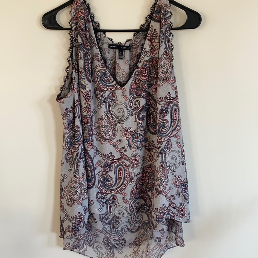 EUC WHBM Size L Paisley Sleeveless Blouse